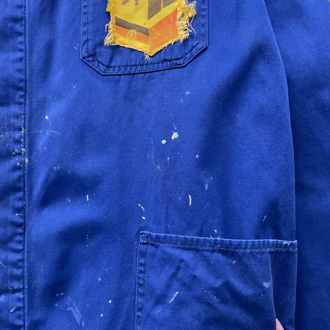 70s 페인팅 포켓 패치 프렌치 워크 자켓 빈티지 초어 자켓 상품이미지7