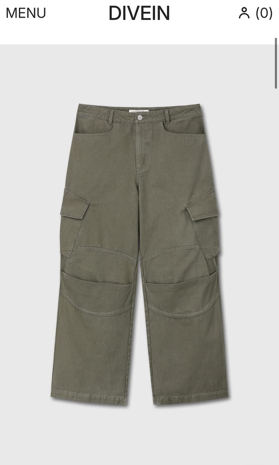 다이브인 WASHED VERN CARGO PANTS (KHAKI) 상품이미지1