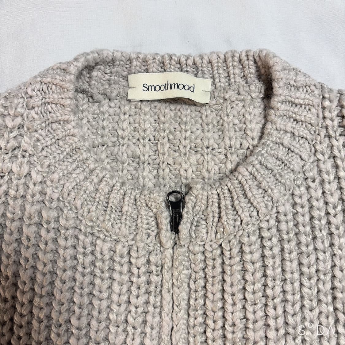 Smoothmood 스무스무드 크롭 니트 집업 가디건 상품이미지2