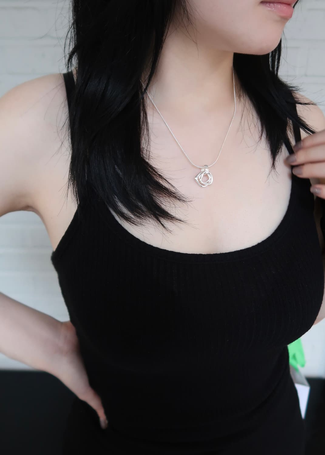 Square necklace 스퀘어 네크리스 상품이미지2
