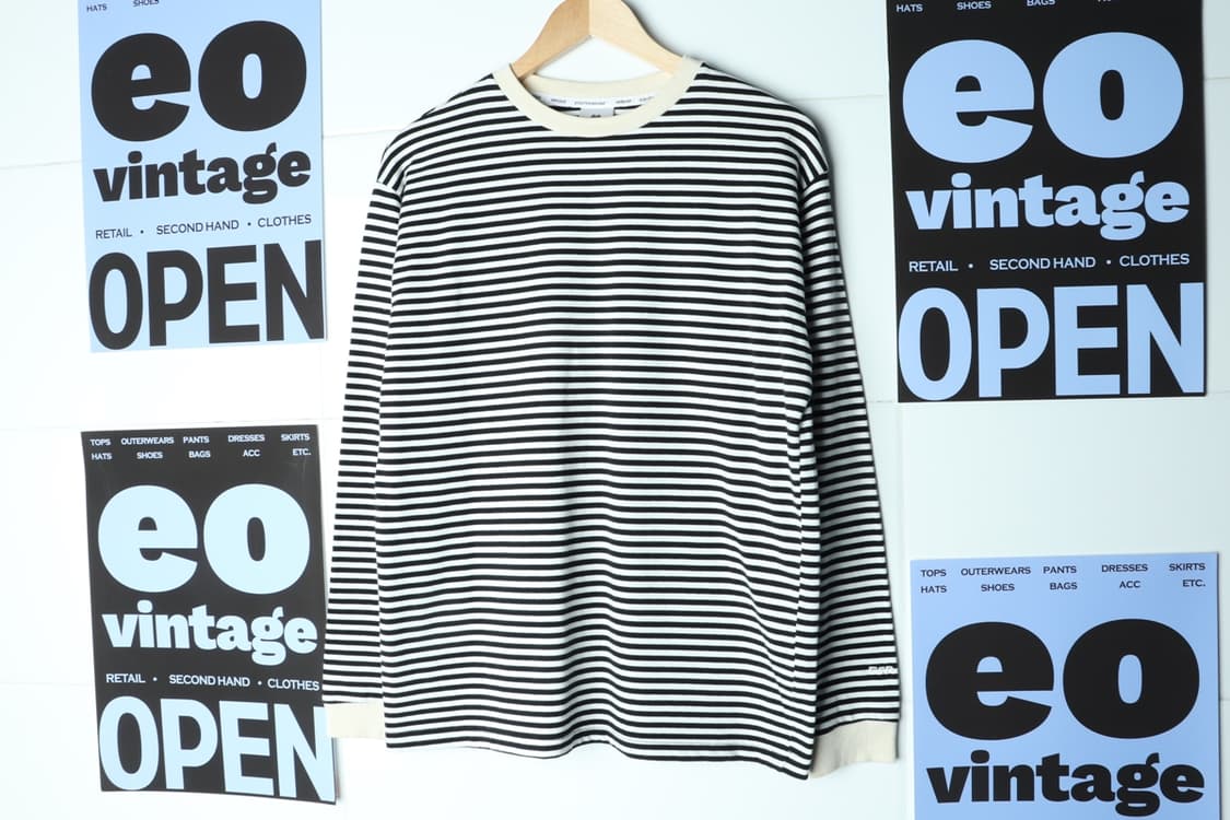 (M-XL) 로드 긴팔티셔츠 스트라이프 아메카지-H30015 상품이미지2