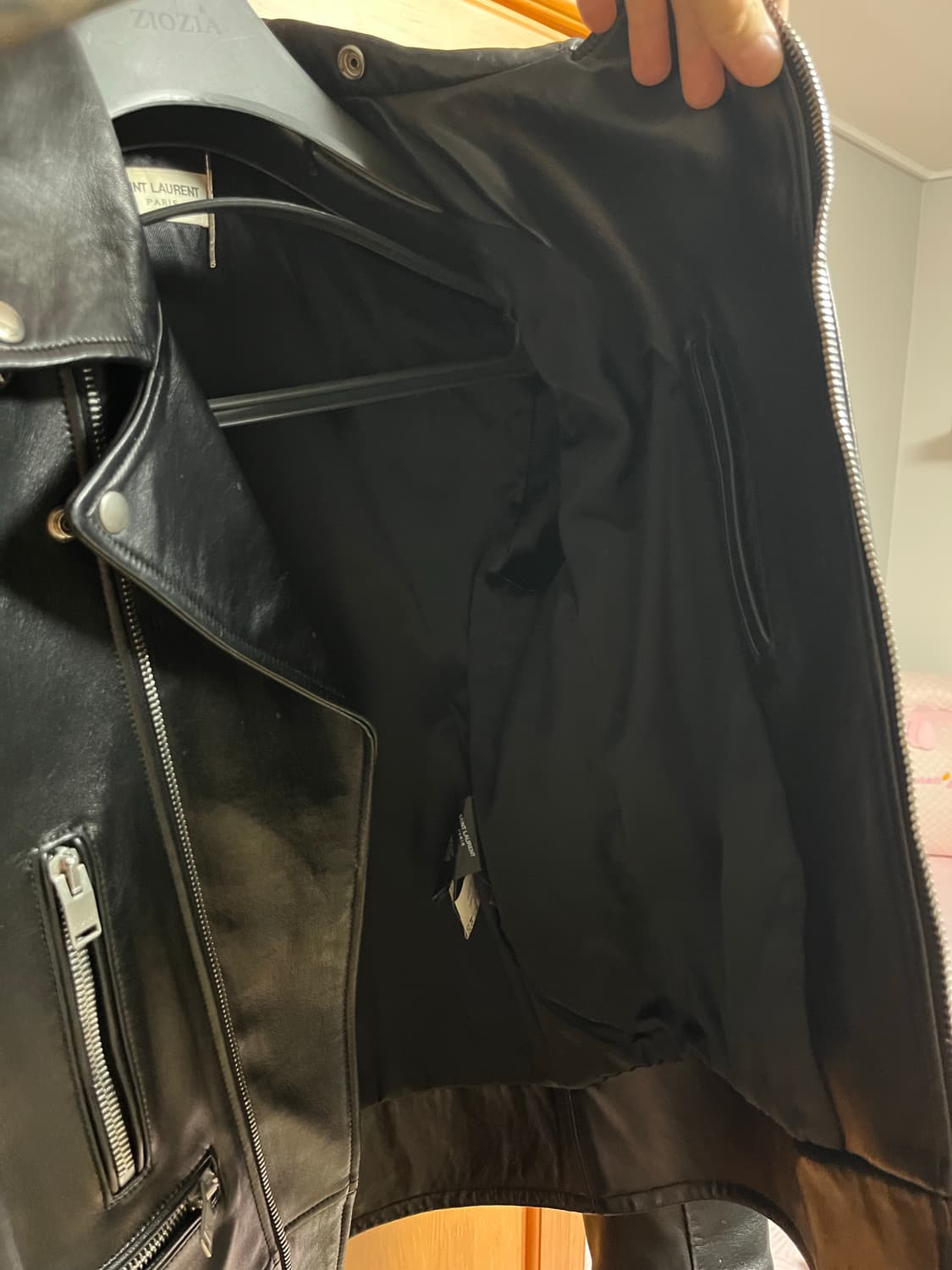 생로랑 13fw L01 에디시즌 램스킨 라이더 자켓 상품이미지8