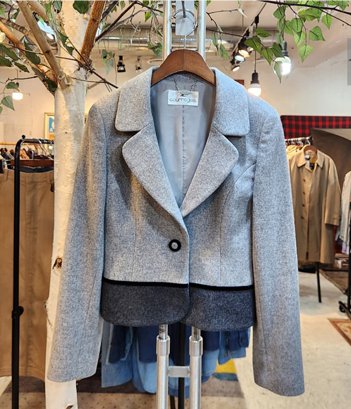 Courreges 꾸레쥬 일본판 울 자켓 + 원피스 셋업 상품이미지2