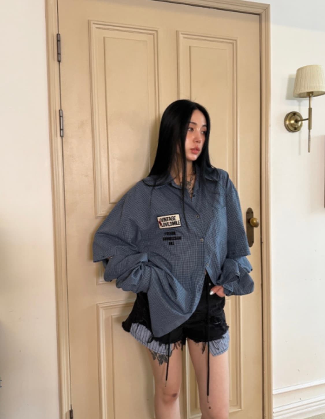 더미스테리어스호텔 투웨이 체크 셔츠 상품이미지1