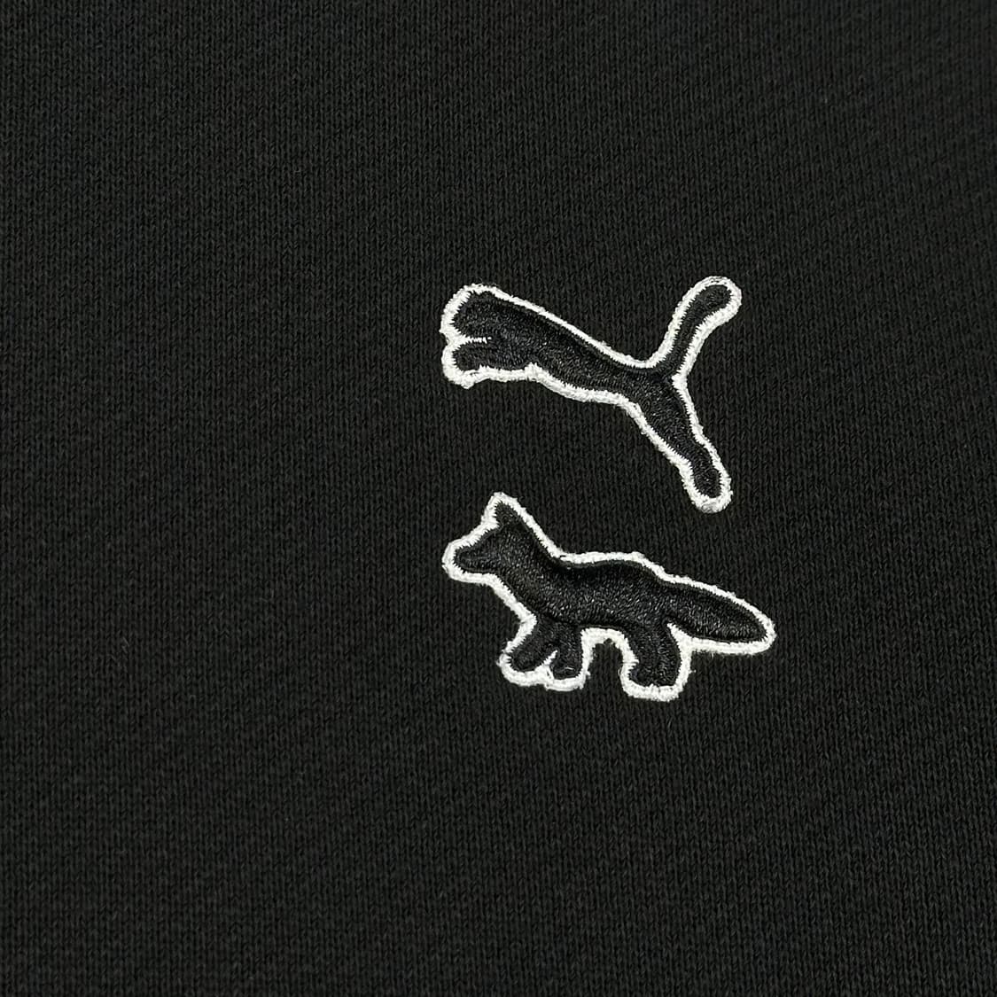 퓨마 x 메종키츠네 콜라보 베이직 후드티 블랙 M 상품이미지4