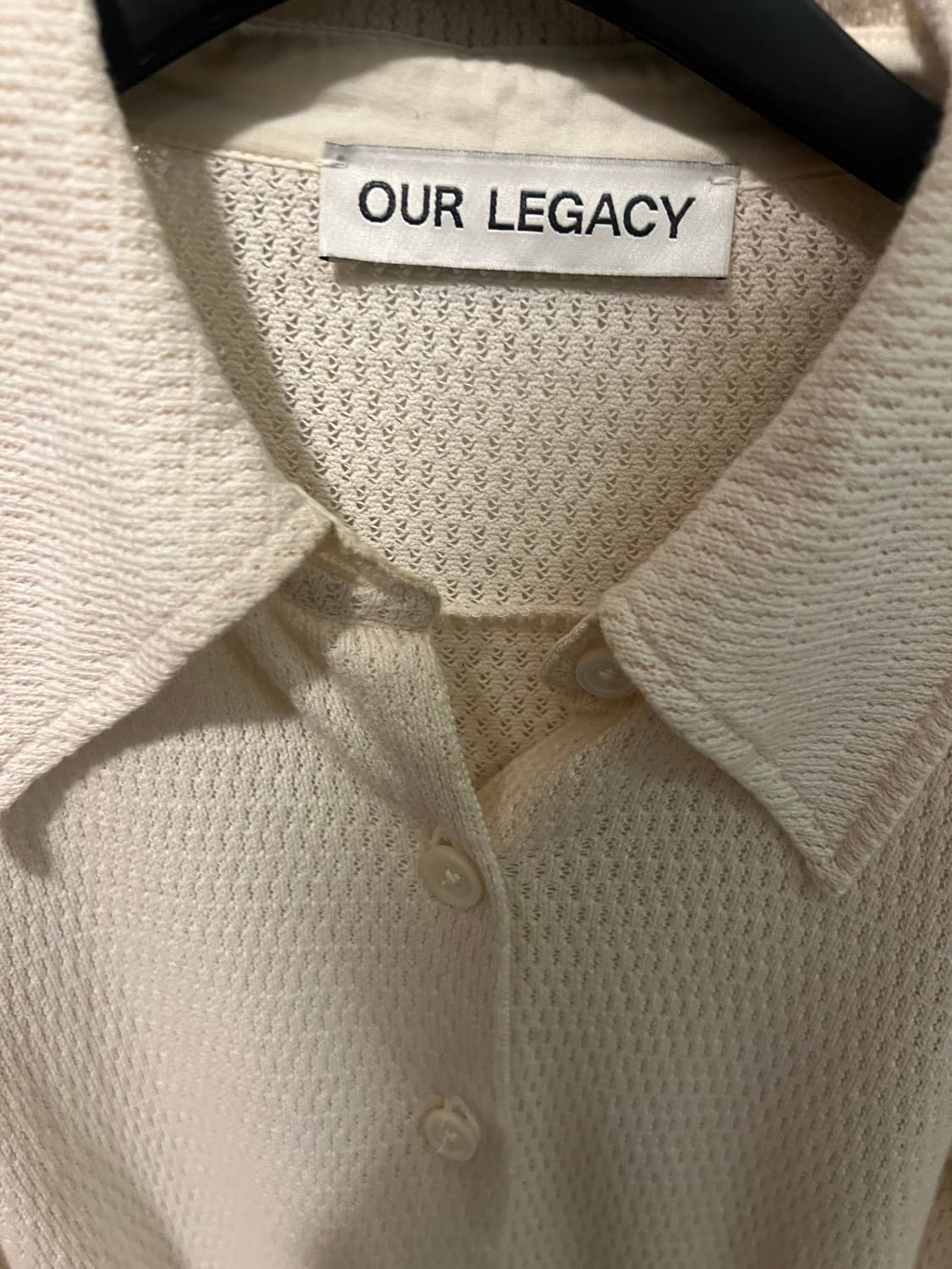 아워레가시 할로우 코튼셔츠 아이보리 상품이미지2