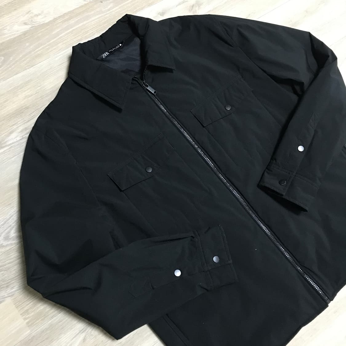 ZARA 자라 블랙 셔츠 자켓 XL사이즈 상품이미지2