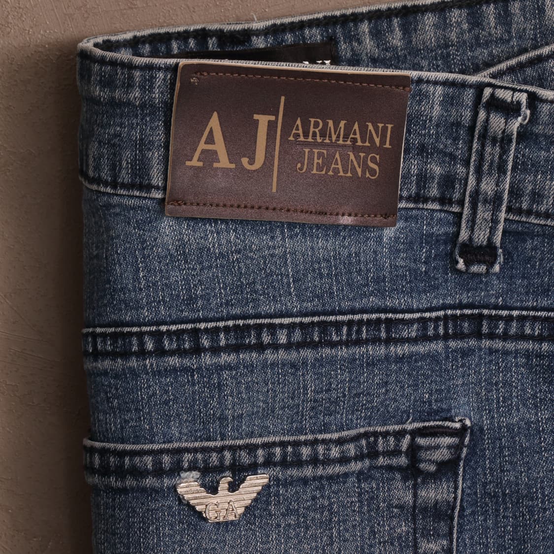 아르마니 진스 메탈 로고 워싱 데님팬츠 A1630 상품이미지4