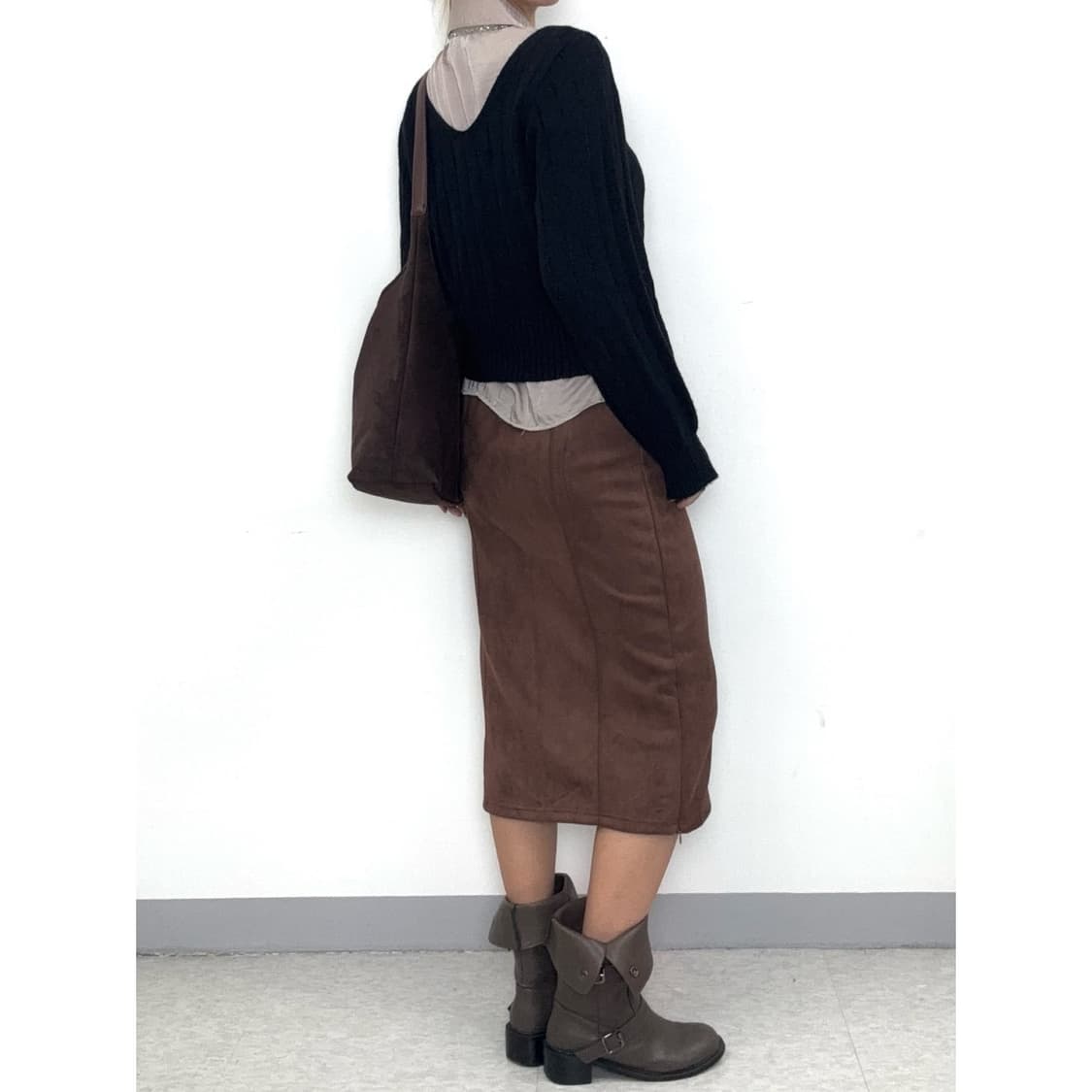 빈티지 벨벳 스커트 상품이미지3