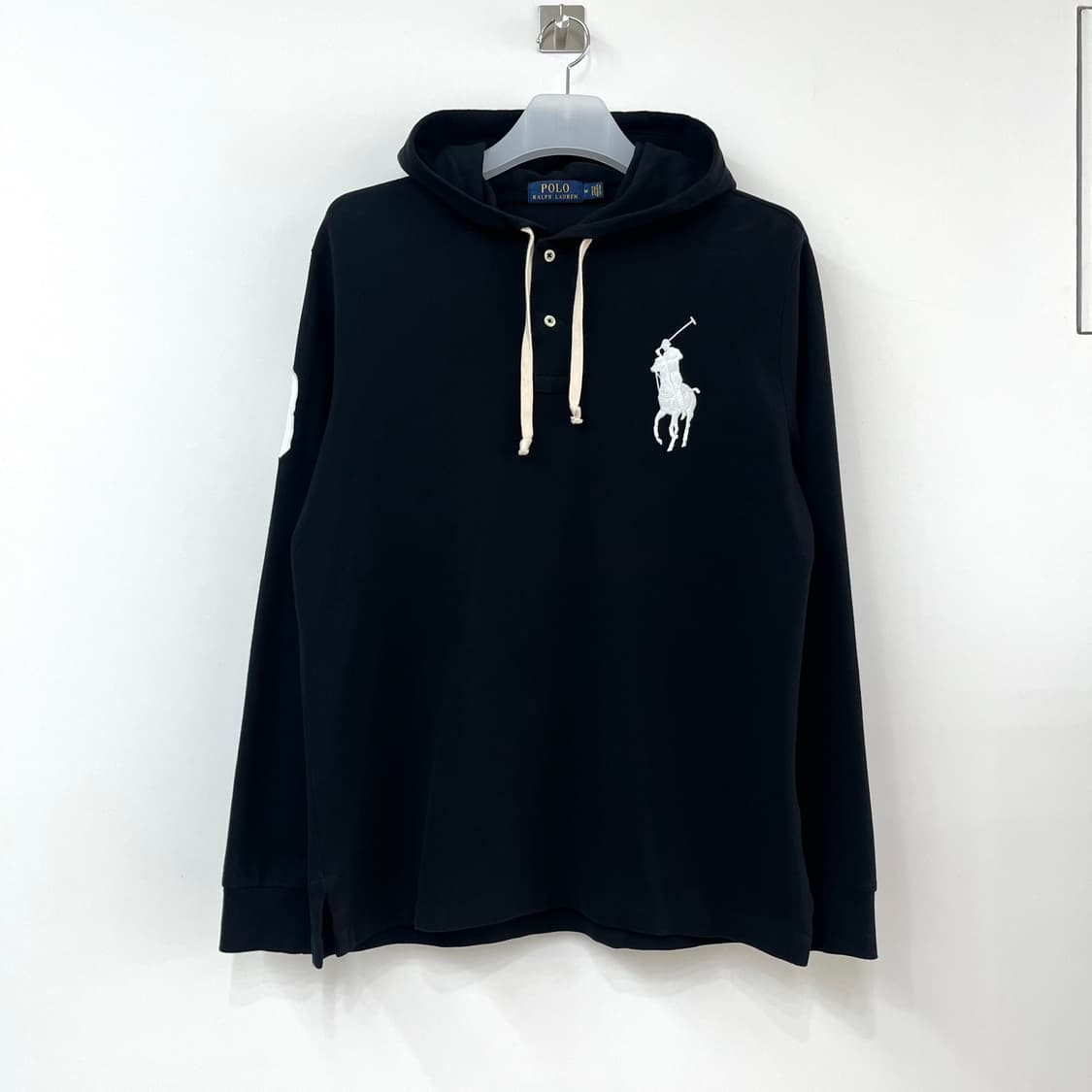 폴로 랄프로렌 빅포니 블랙 후드 롱슬리브 상품이미지2