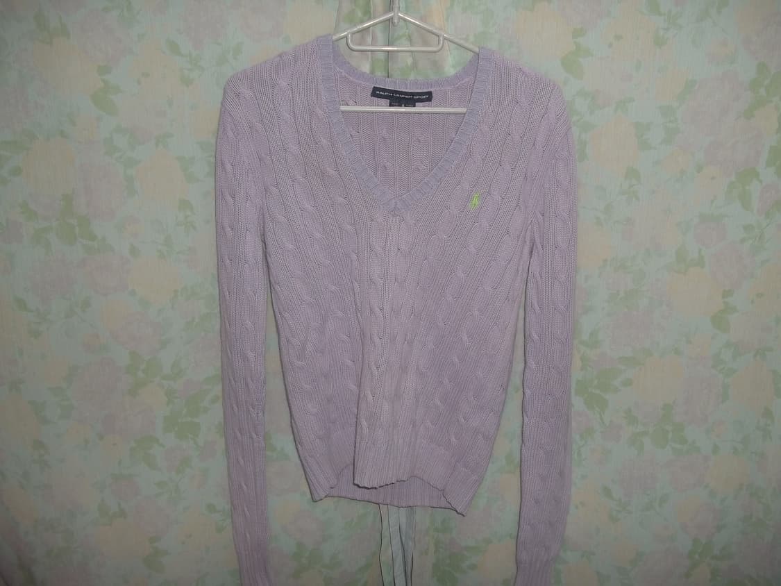 폴로 랄프로렌 라벤더 케이블 니트 (여성 S) 상품이미지2