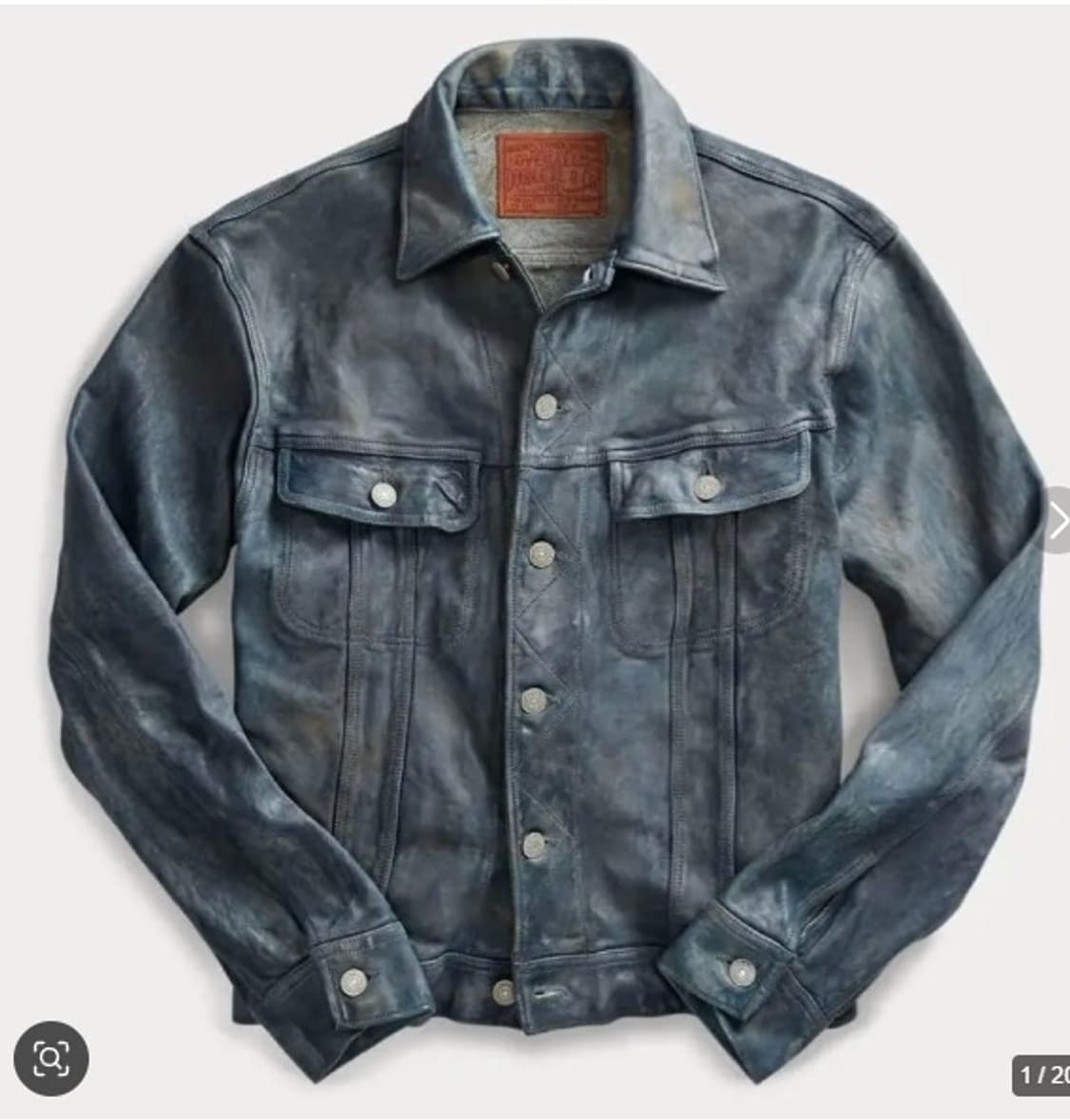 RRL lot271 인디고 레더 트러커 M 상품이미지1