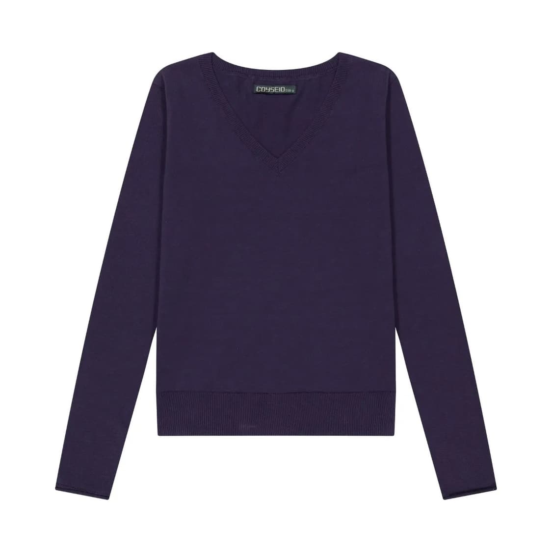 코이세이오 038 브이넥 니트 퍼플 S 상품이미지2