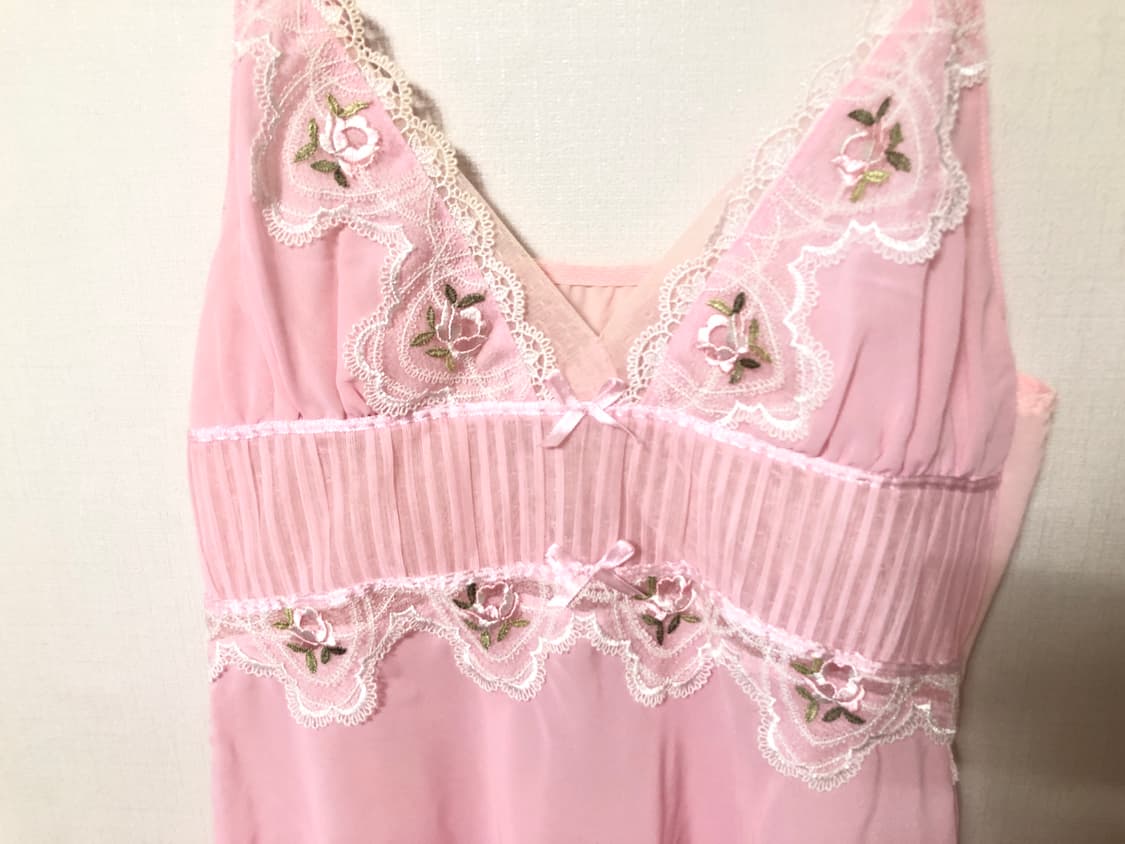 Pink Lace Embroidered Slip  상품이미지4