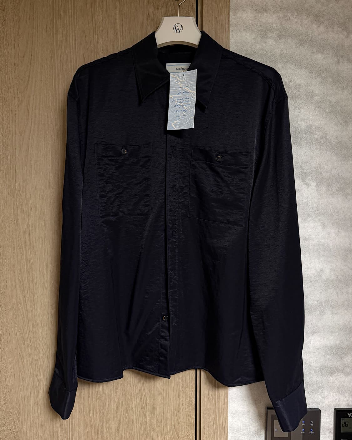 웨이비니스 Shuttered Two Pocket Shirts 네이비 2 상품이미지1