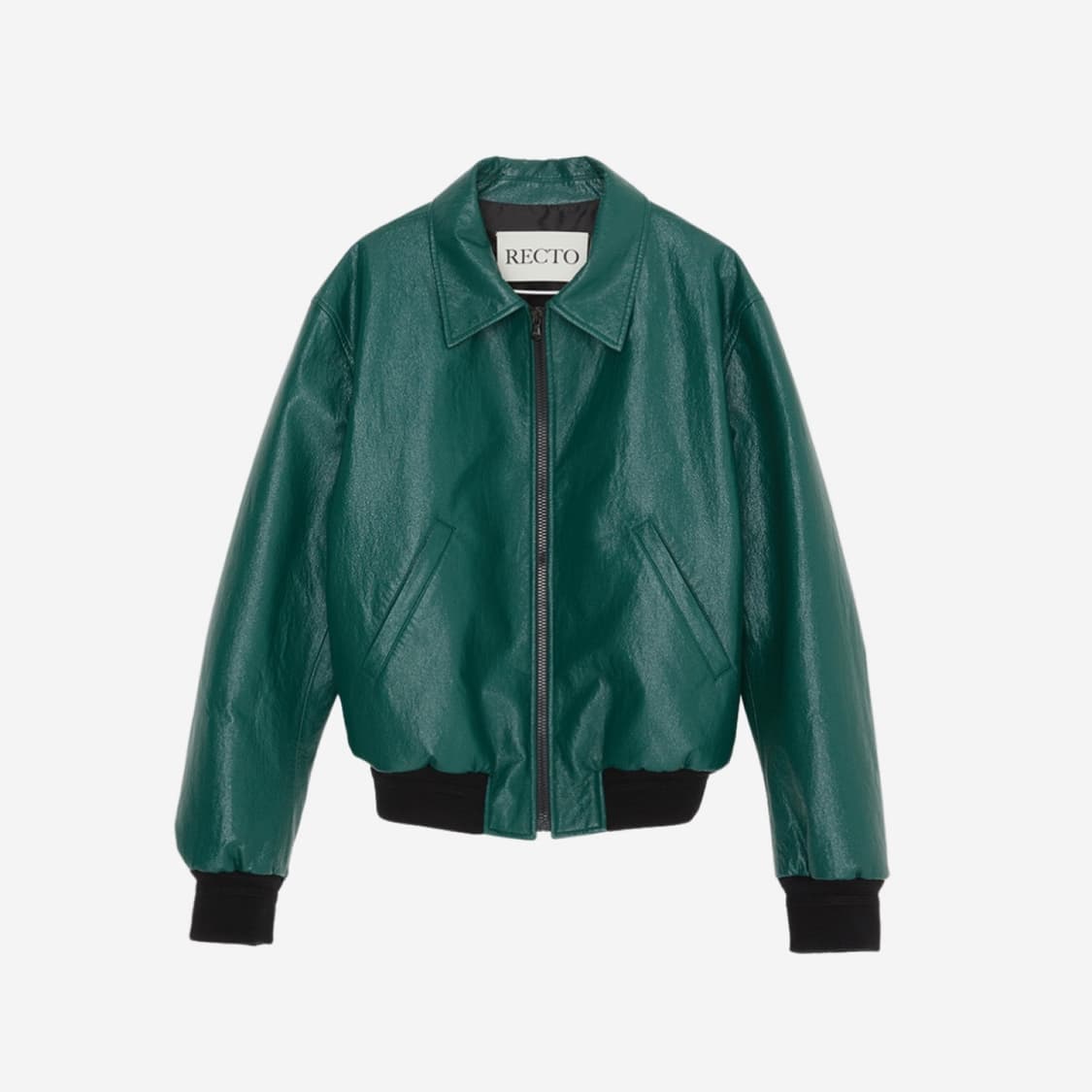 렉토 22SS 딥 그린 비건 레더 블루종 자켓 S 상품이미지1