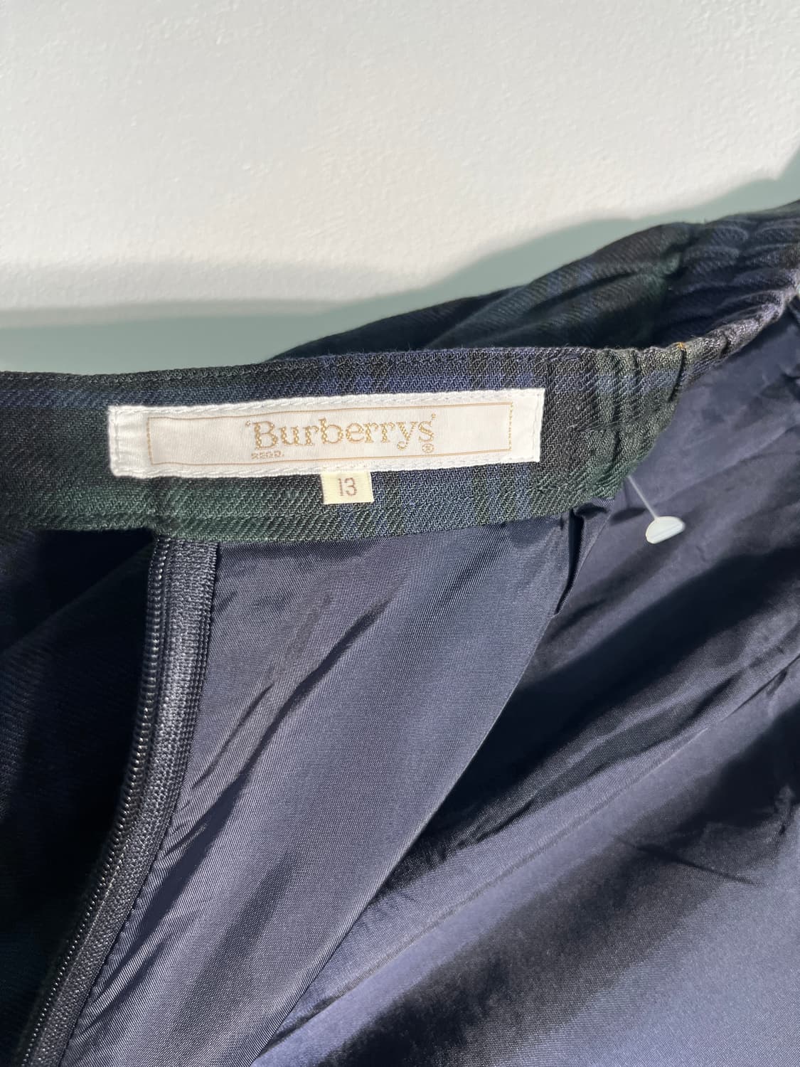 Burberry 버버리 타탄체크 린넨 100% 스커트 27인치 상품이미지8