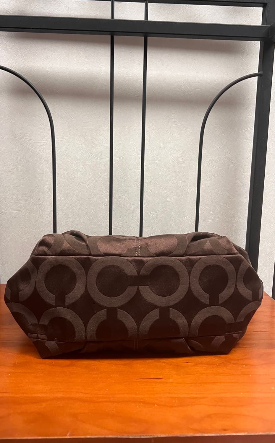 90s coach 딥 초코 브라운 코치 시그니처 자가드 숄더백 핸드백 상품이미지7