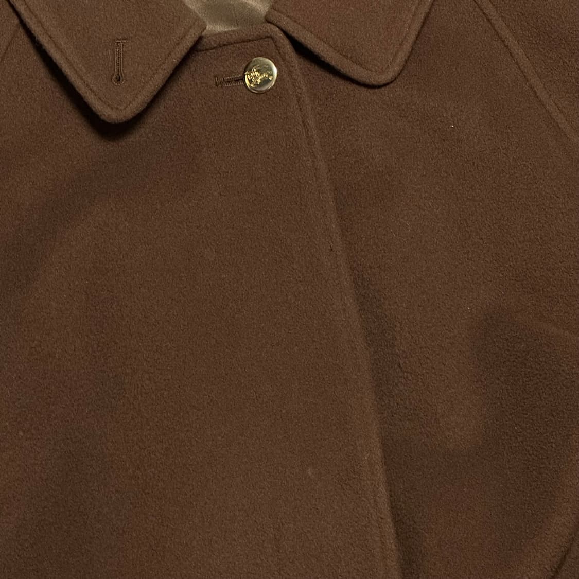 XL 버버리 골드 버튼 울 브라운 코트 상품이미지10