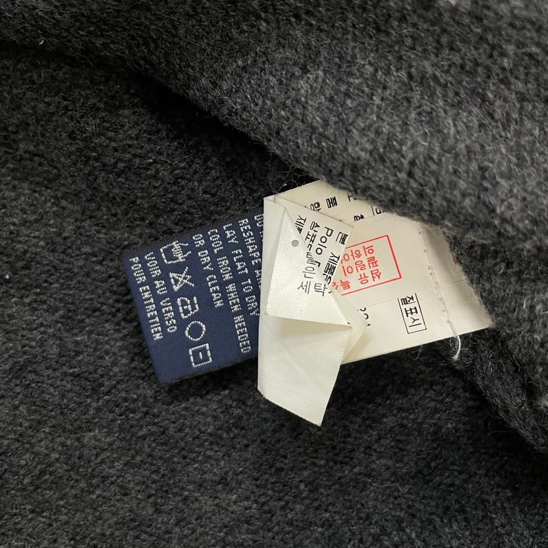 폴로 랄프로렌 포니 로고 울 라운드 니트 차콜 상품이미지5