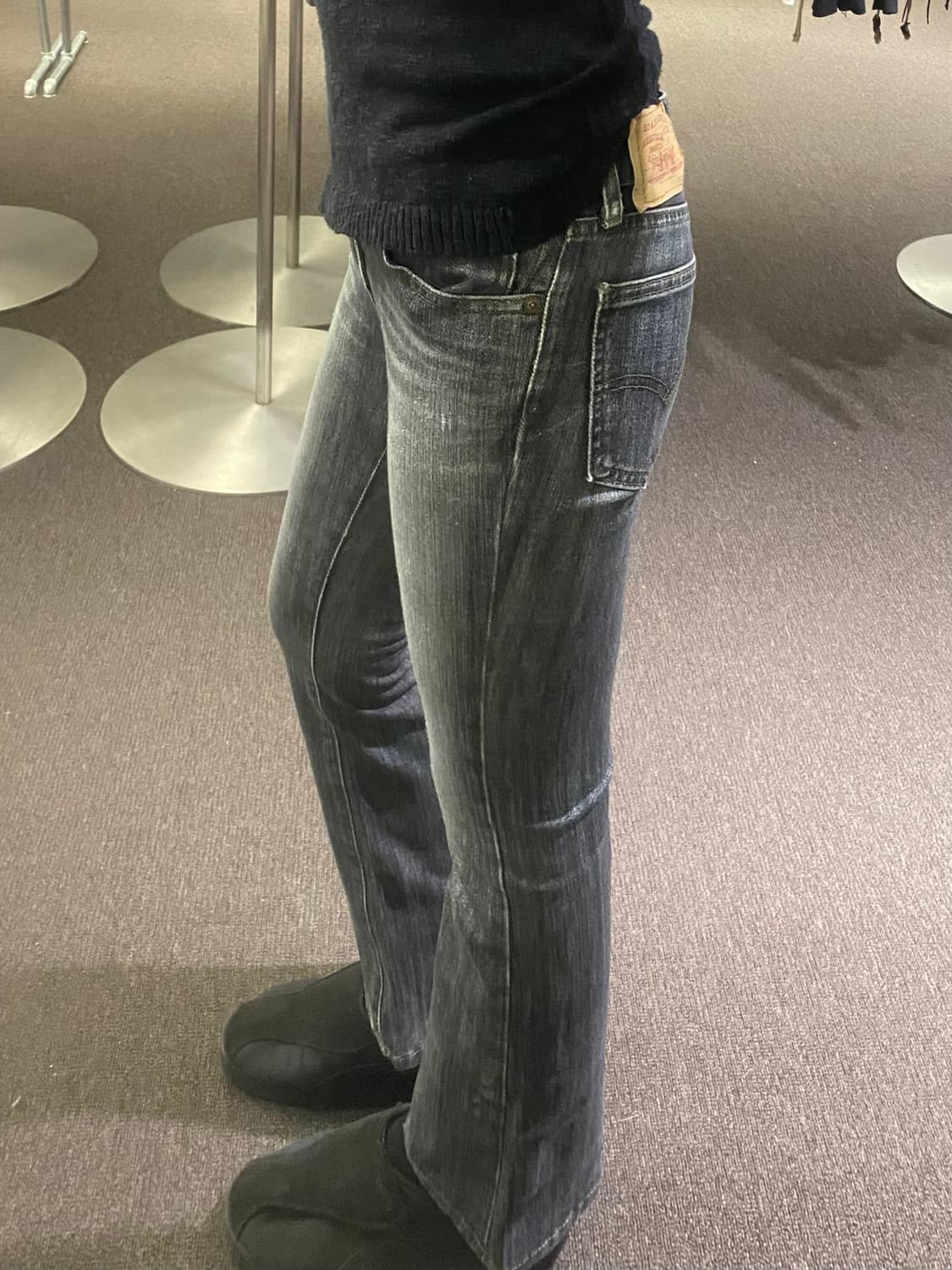 27) 리바이스 526 그레이 흑청 부츠컷 데님팬츠 상품이미지1