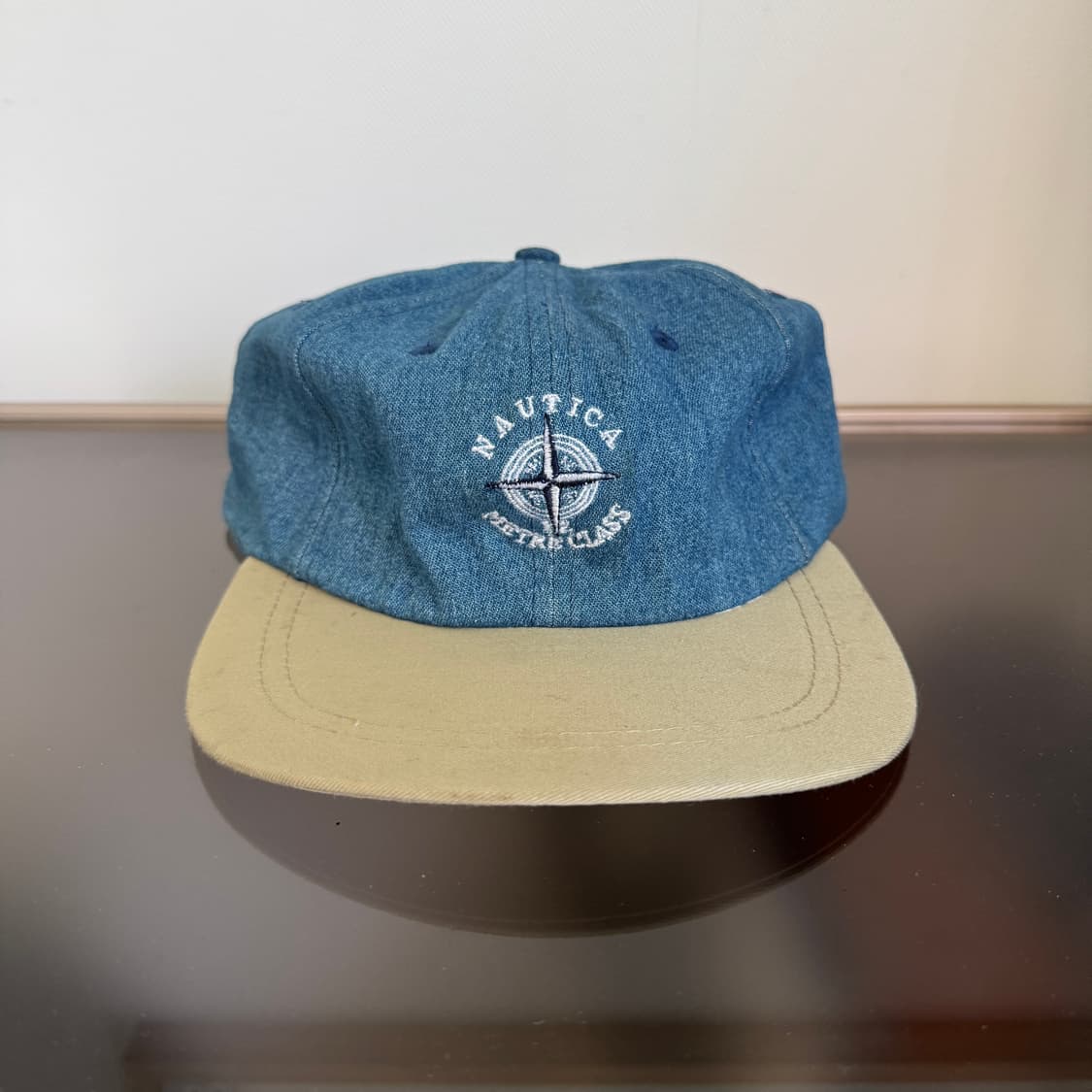 USA NAUTICA 데님 가죽 빈티지 모자 볼캡 vintage cap 상품이미지2