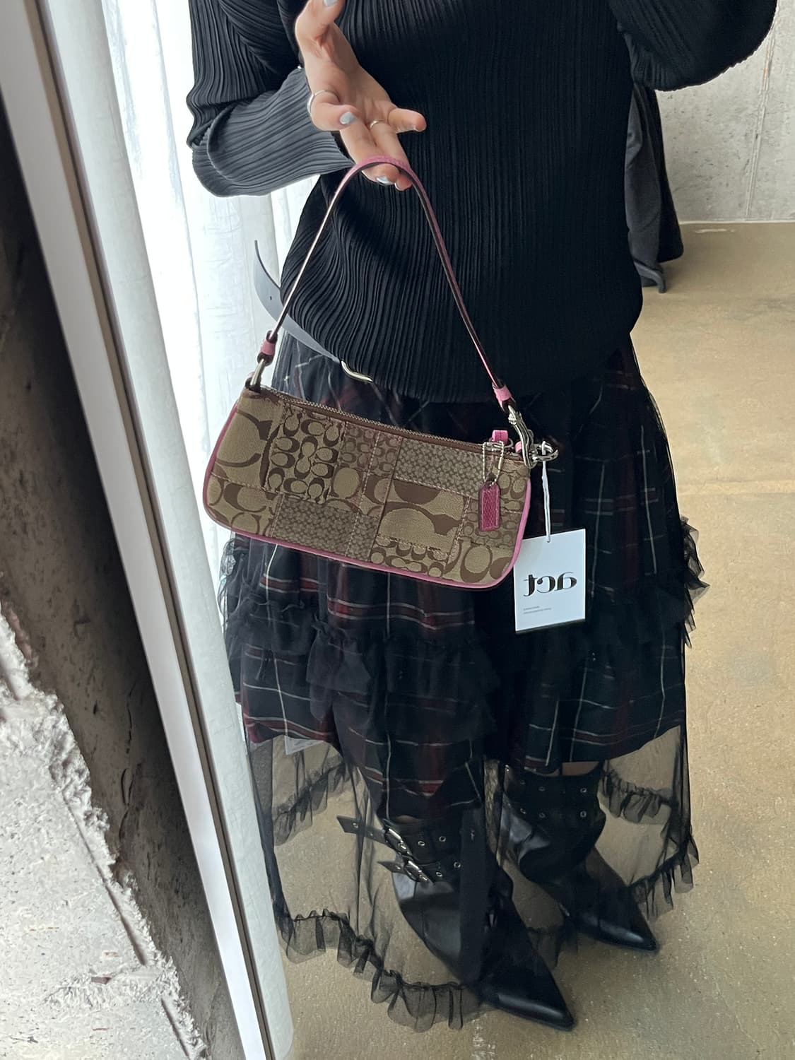 시스루 튤 스커트 블랙 상품이미지5