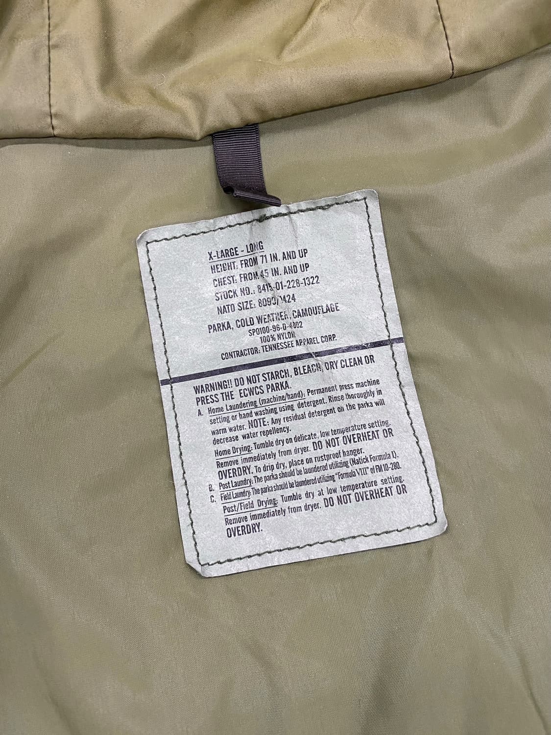 미군 ECWCS 우드랜드 고어텍스 파카 상품이미지9