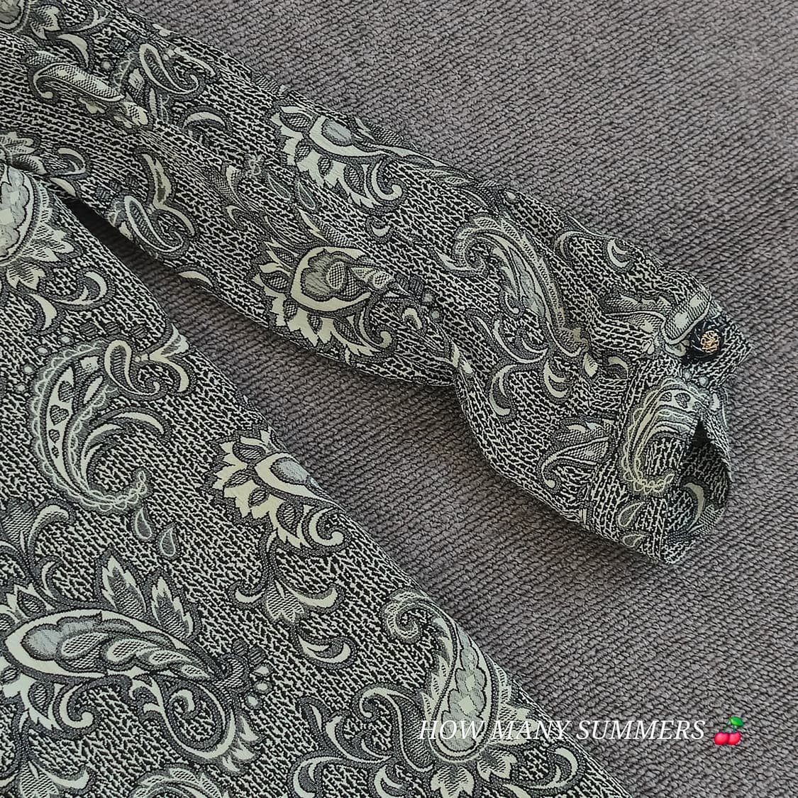 그린 패턴 블라우스 긴팔 vintage 상품이미지3