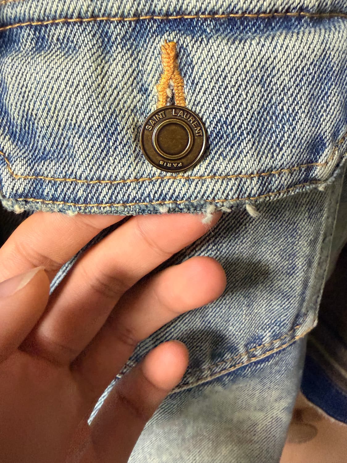 생로랑  trash denim destroyed jacket M 상품이미지9