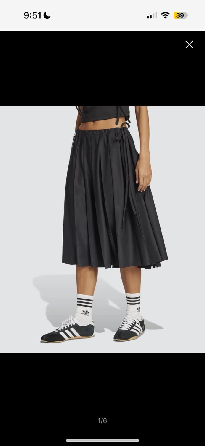 리본 플리티드 맥시 스커트 - 블랙JW0114 상품이미지1