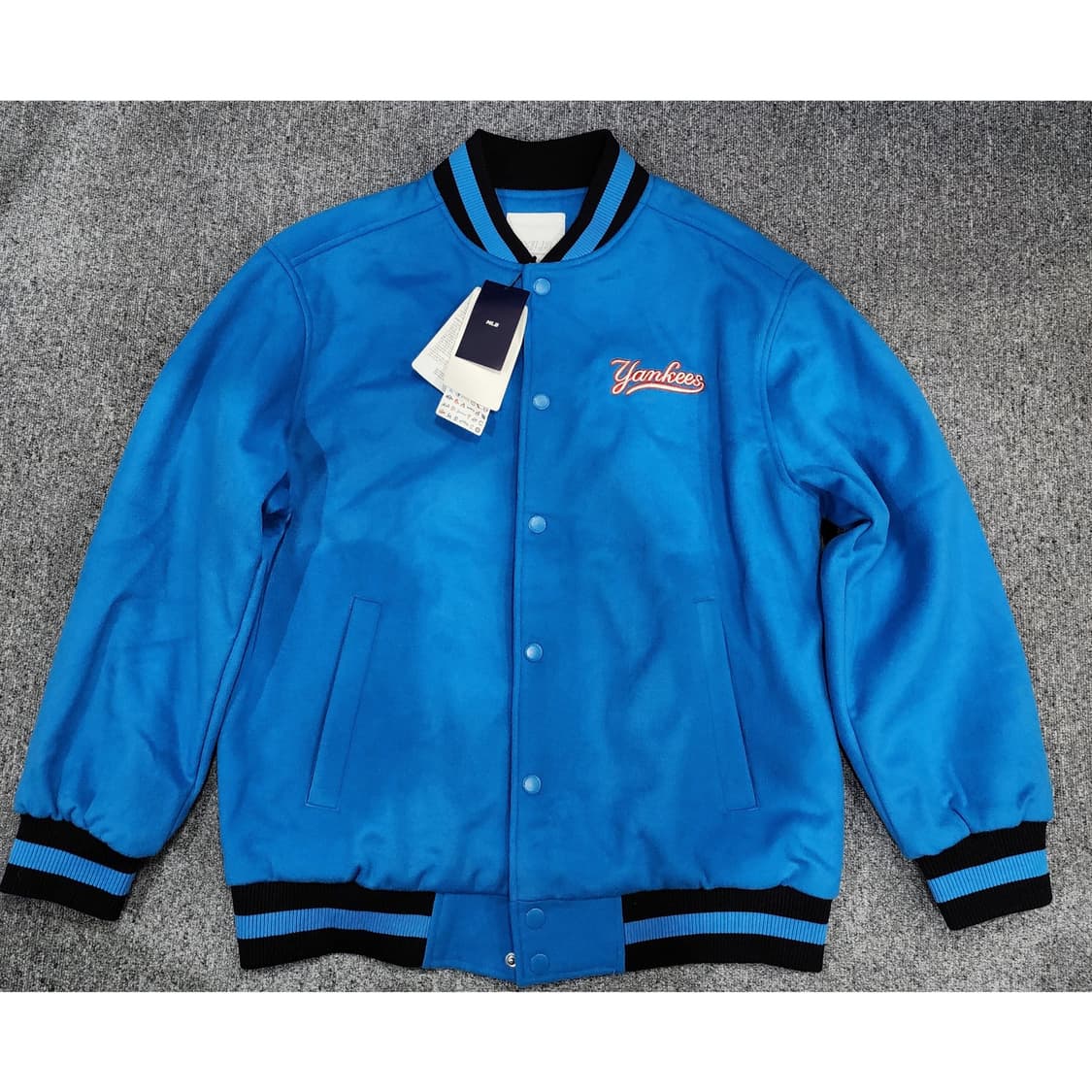 MLB 뉴욕양키즈 레인보우 울 솔리드 야구점퍼 바시티 자켓 XXL 상품이미지1