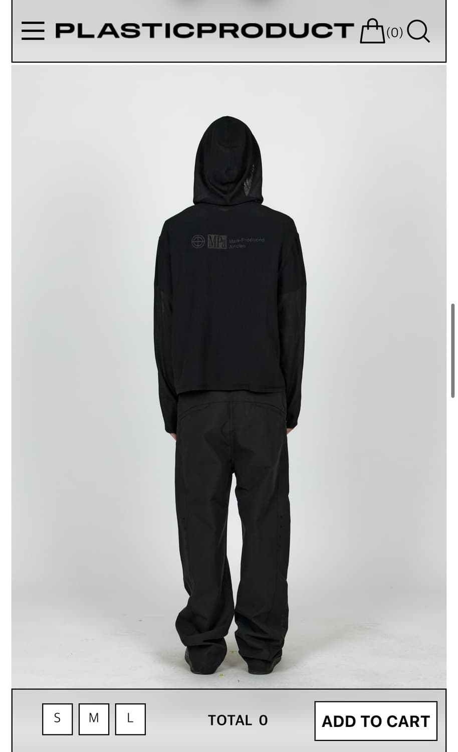 MPa VEIL CREPE HOODED ZIP JACKET (BLACK) 상품이미지3