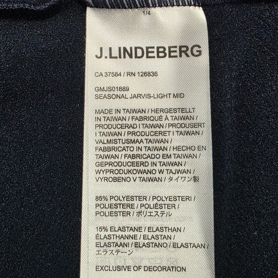 0749 J.LINDEBERG 제이린드버그 남성 S 라인 배색 골프 집업 상품이미지8