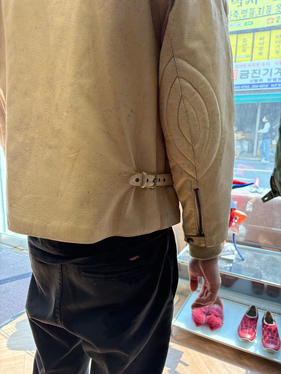 90s Emporio Armani 모터사이클 레더자켓 상품이미지4