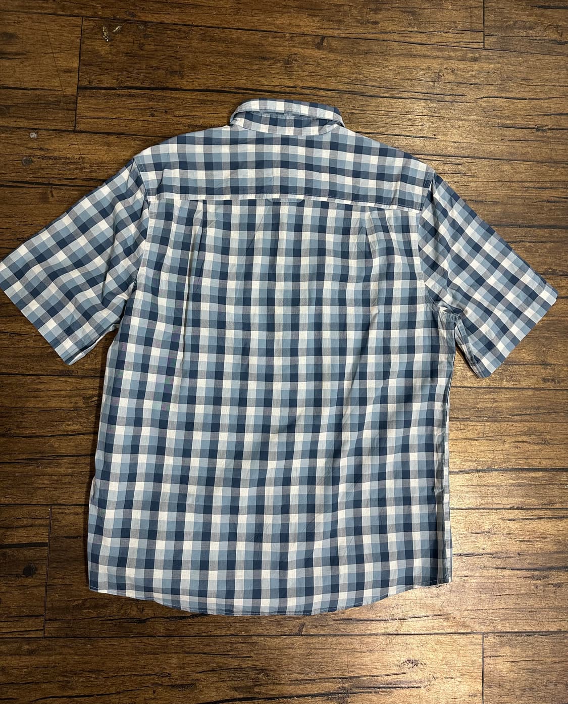 L.L.Bean 깅엄체크 반팔 셔츠 M 새제품 상품이미지5