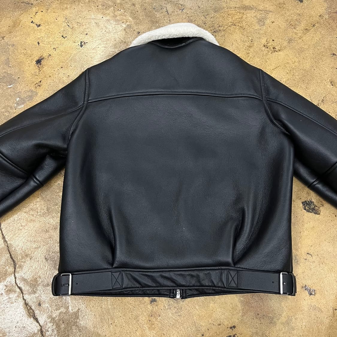 [정품/L] 자라 블랙 무스탕 양털 자켓 b19 상품이미지4