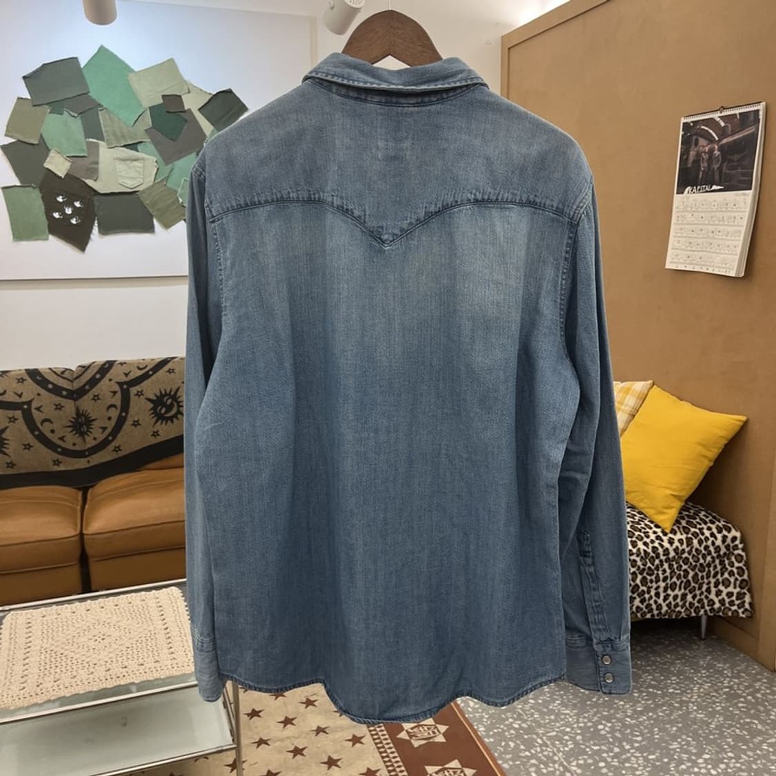 리바이스 빈티지 컨트리 웨스턴 데님 버튼 셔츠 L C10101 상품이미지4