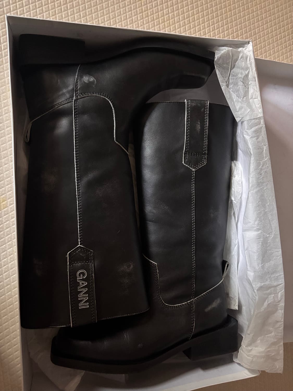 GANNI 가니부츠 mc 미들 데미지 부츠 37 상품이미지3