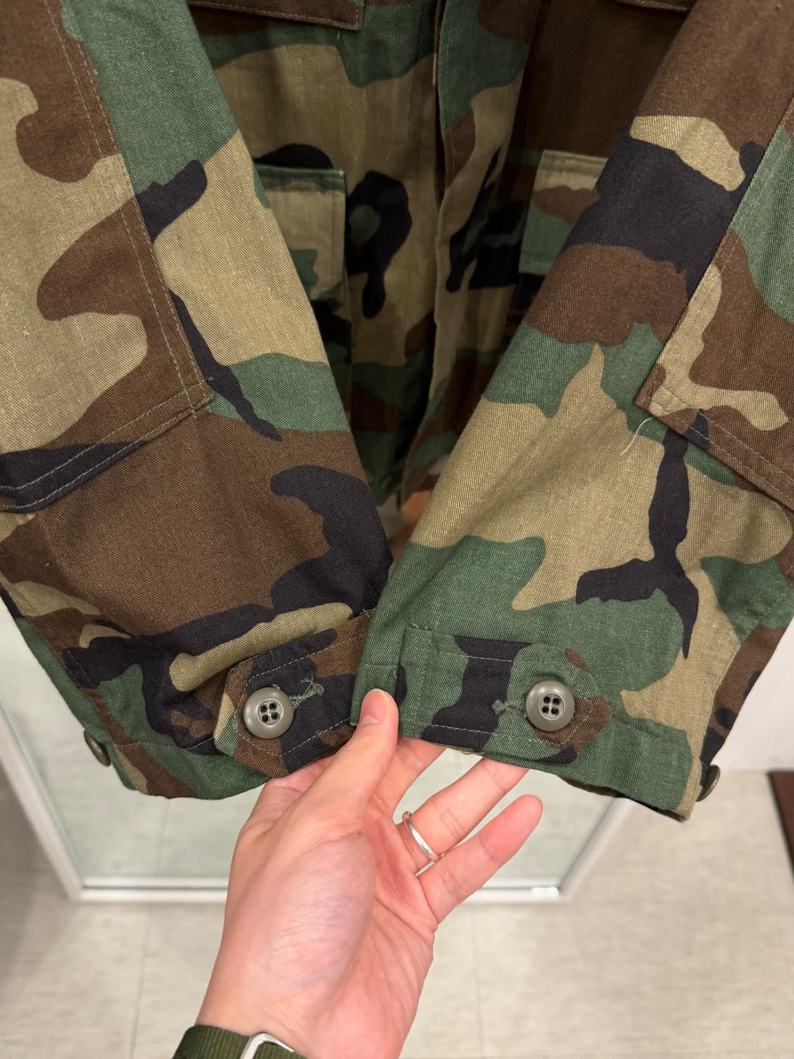 80s Military U.S.Army 미군 우드랜드 카모 BDU 자켓 상품이미지4