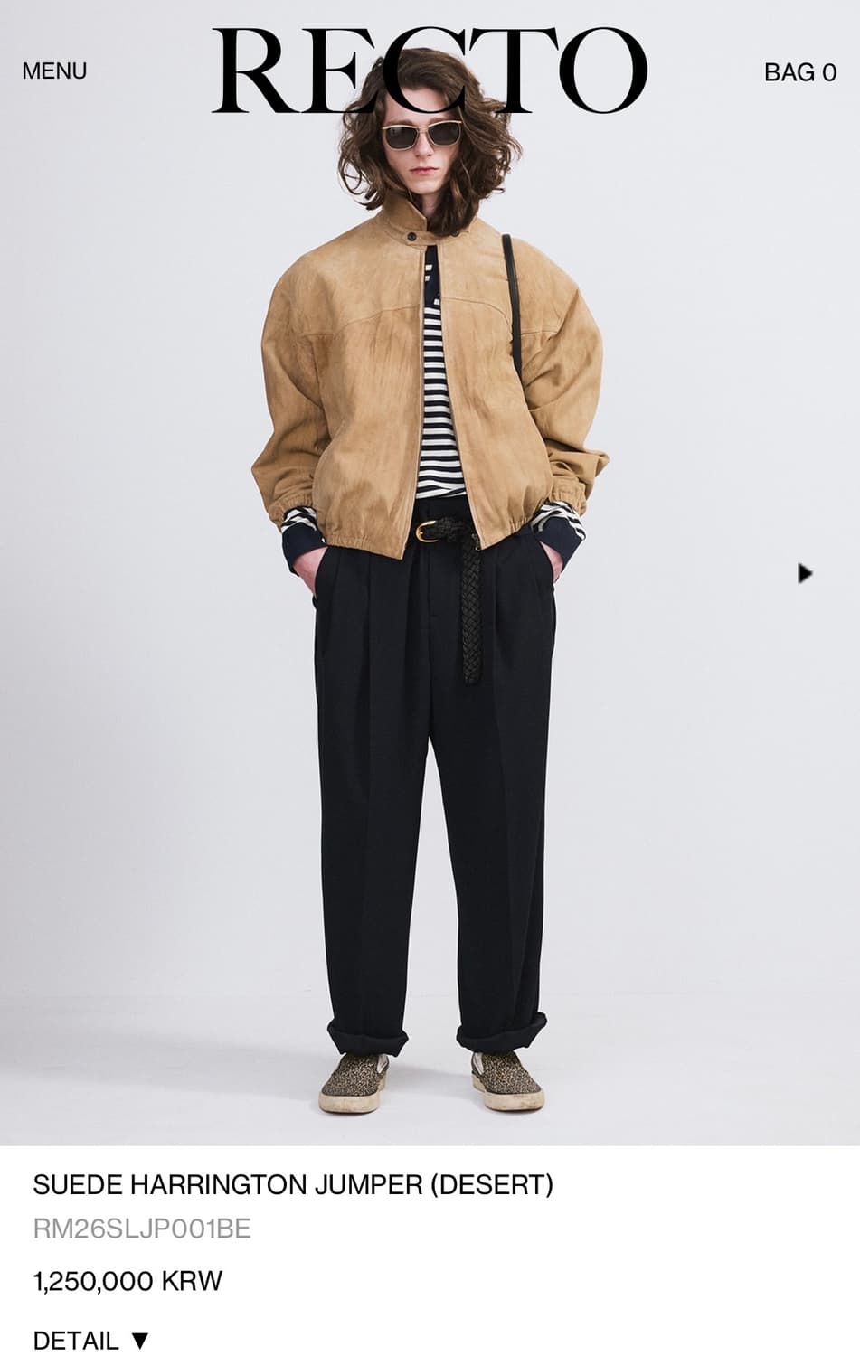 렉토 26ss 스웨이드 해링턴 자켓 상품이미지1