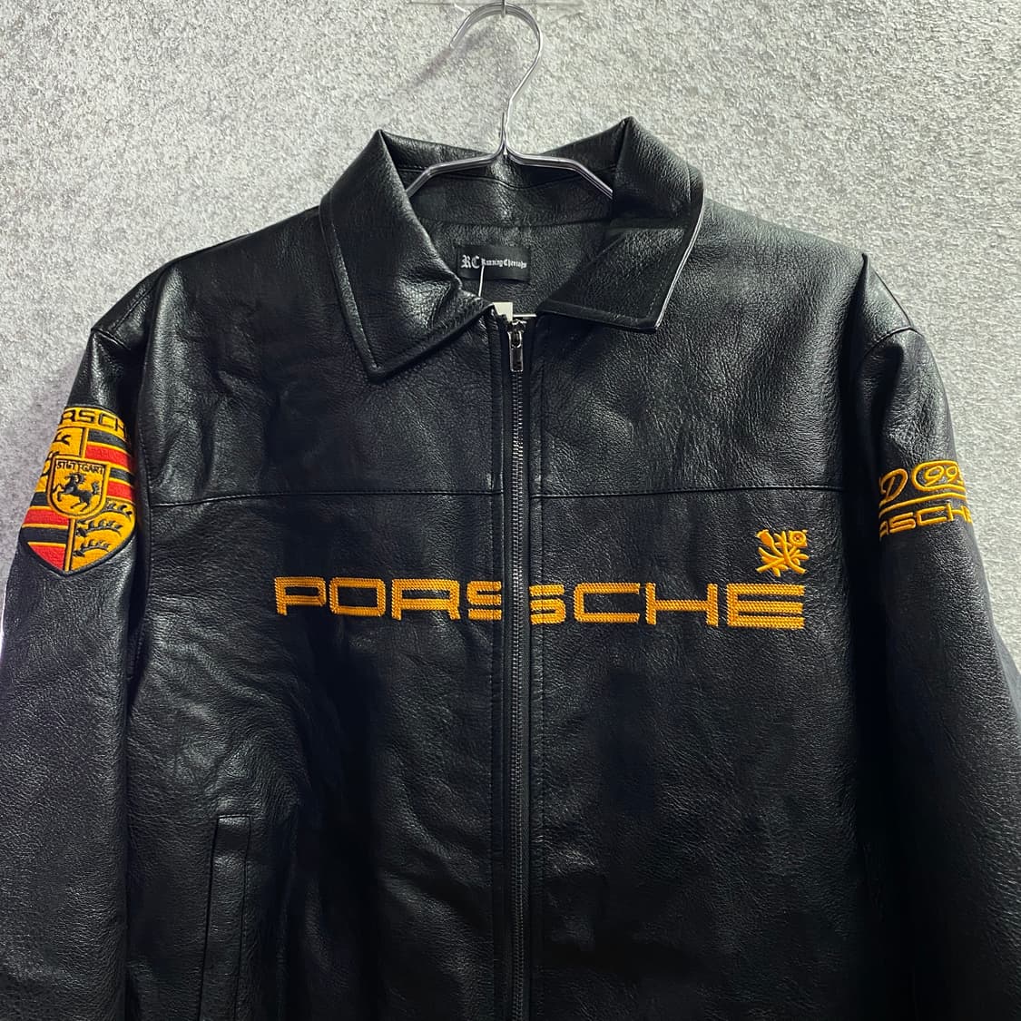 포르쉐 빅패치로고 레더자켓 B3618 상품이미지3