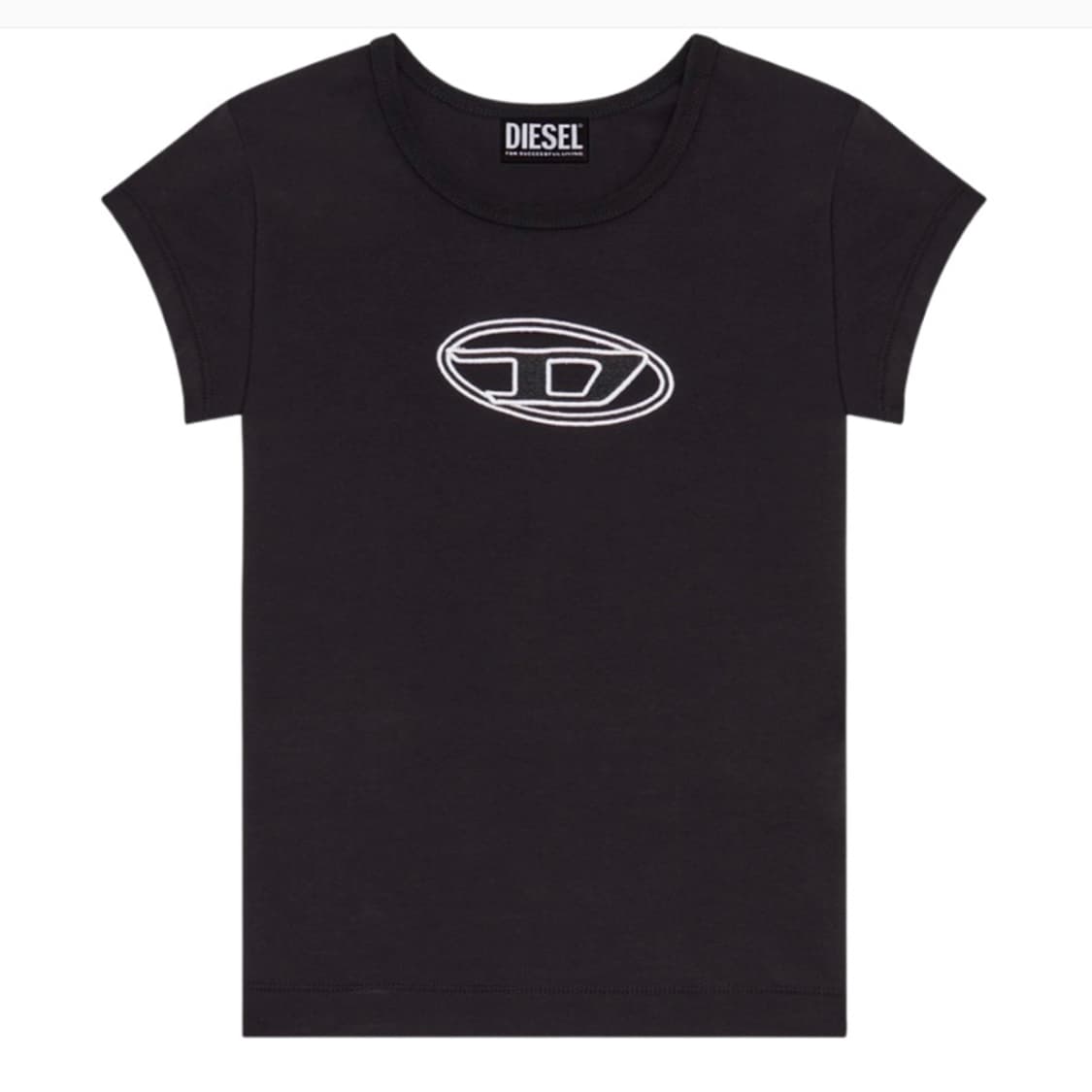 디젤 피카부 로고 반팔 티셔츠 블랙 XS 상품이미지1