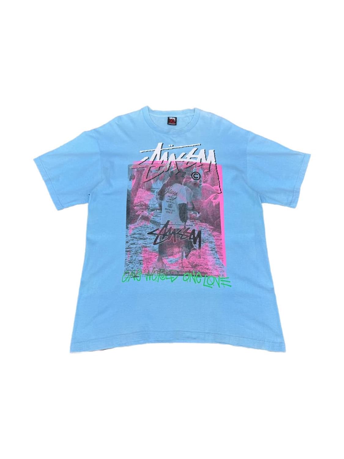 Mid 00s 스투시 One world One love 티셔츠 상품이미지1