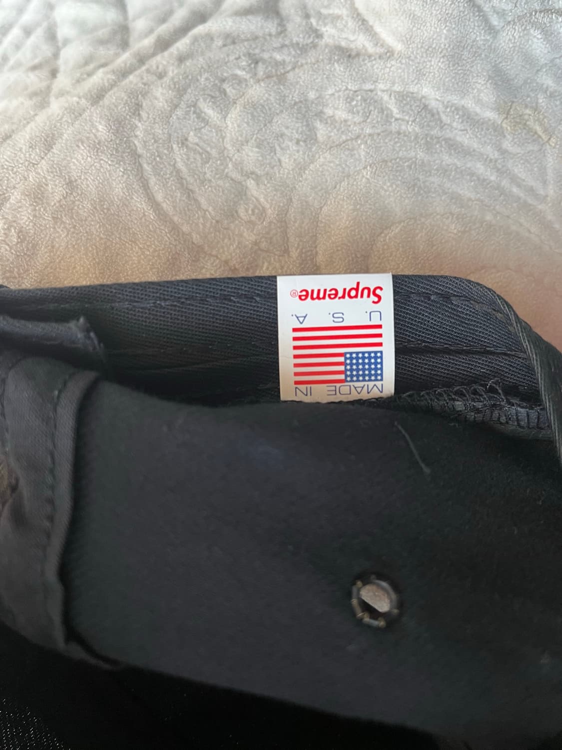 슈프림 18fw 리퀴드 실크 캠프캡 블랙 상품이미지2