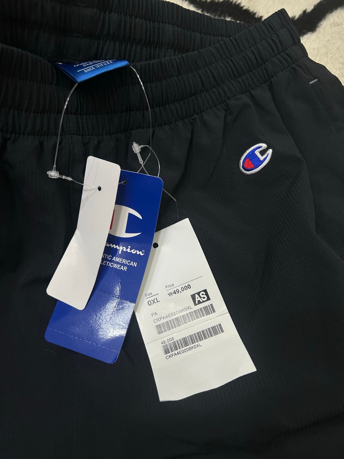 [XL]챔피온 우븐 스트링 반바지/블랙 상품이미지3