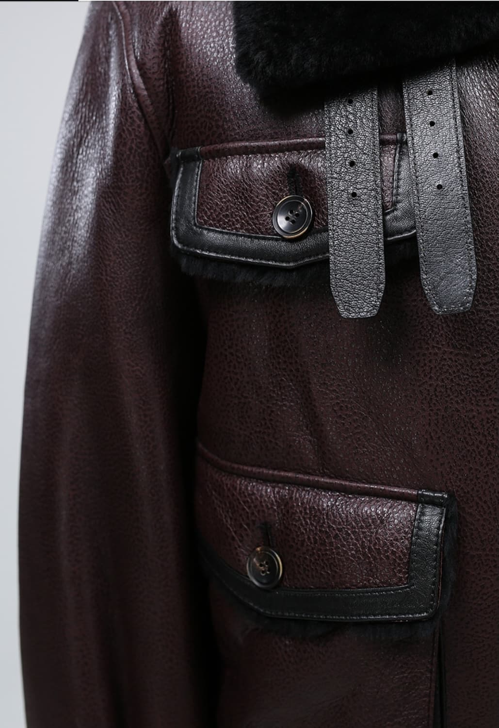 Real LambSkin - Crop Leather Mustang 상품이미지6