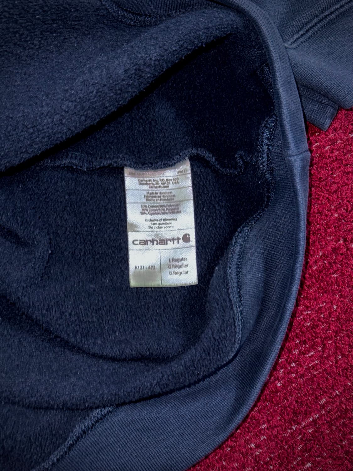 칼하트 USA 후드티 네이비/L 상품이미지5