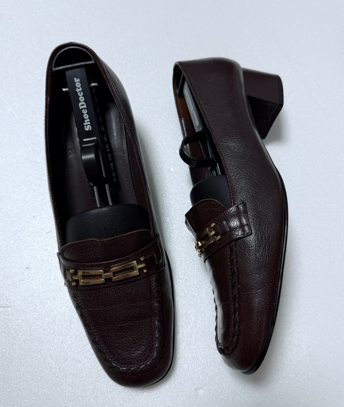 닥스 DAKS 가죽 로퍼 힐 / 브라운 240 상품이미지3