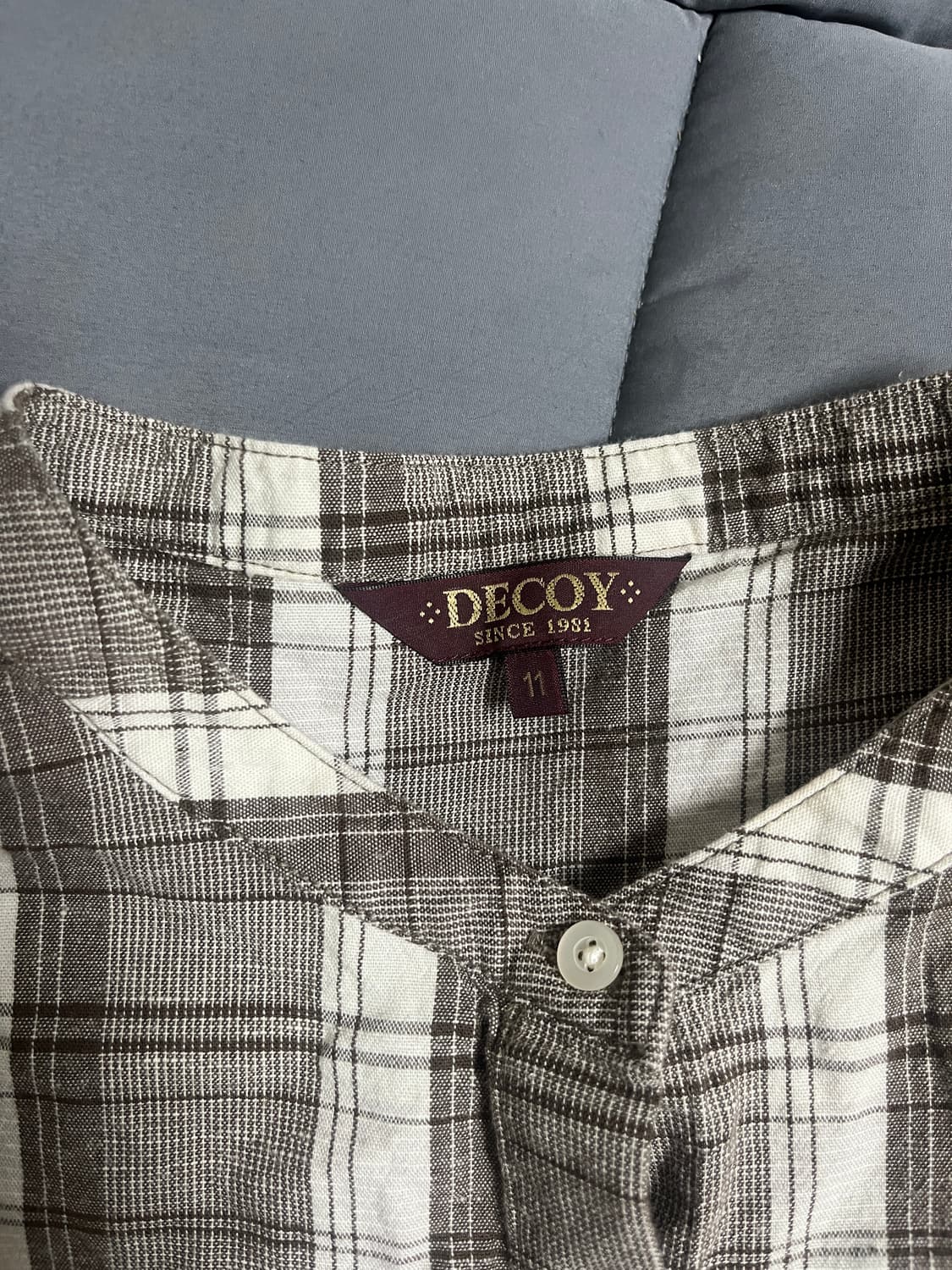 DECOY 코튼 린넨 체크 셔츠 상품이미지2
